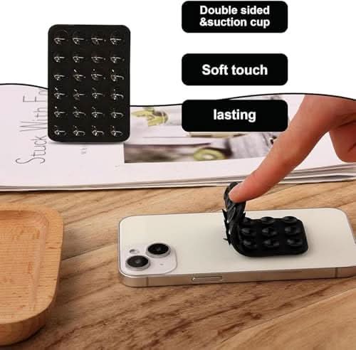 Durable silicone phone mount providing secure and adjustable support for all smartphone models.