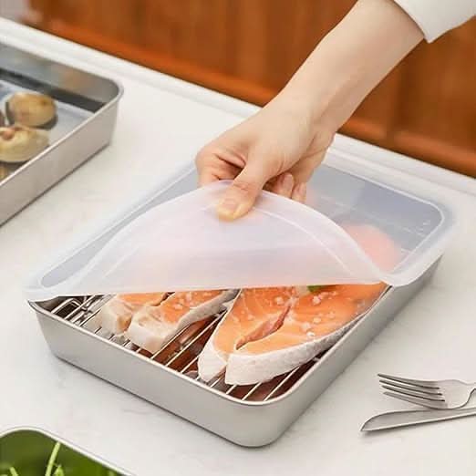 FreshLock Pro  Stainless Steel Storage Container | Airtight, Non-Stick Baking Tray & Leakproof Food Storage Box.