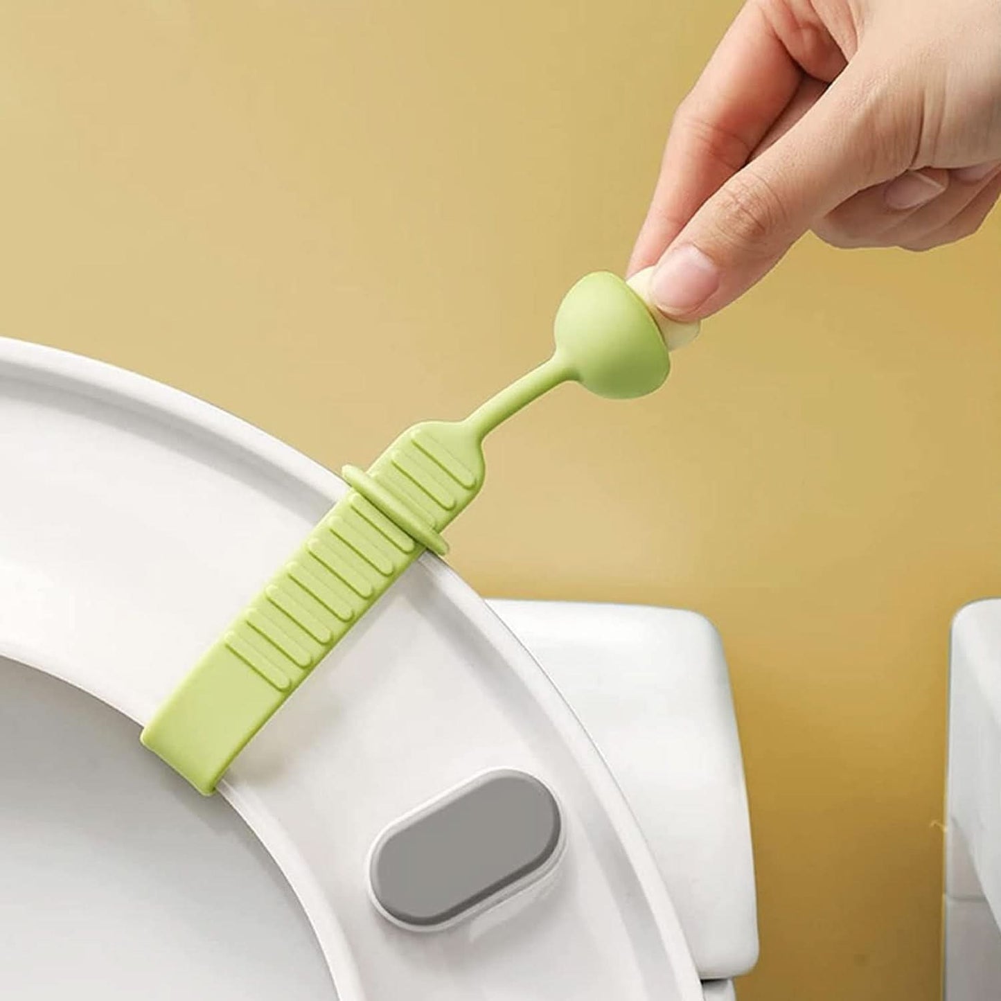 LiftEase  Silicone Retractable Toilet Seat Lifter Band | Hygienic, Reusable, Washable Handle Grip for Any Size Lid (1 Pc).