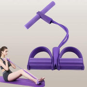 4-Tube Pedal Resistance Band for Full Body Home Workout