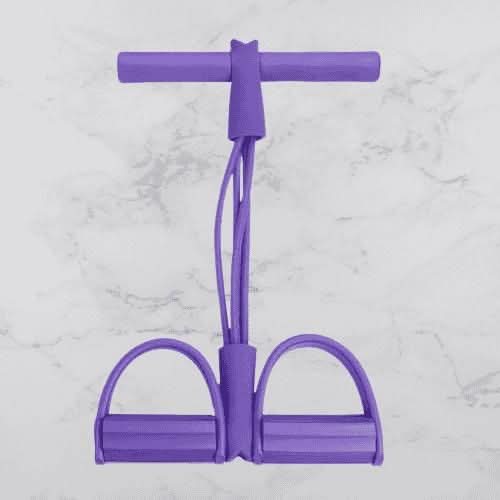4-Tube Pedal Resistance Band for Full Body Home Workout