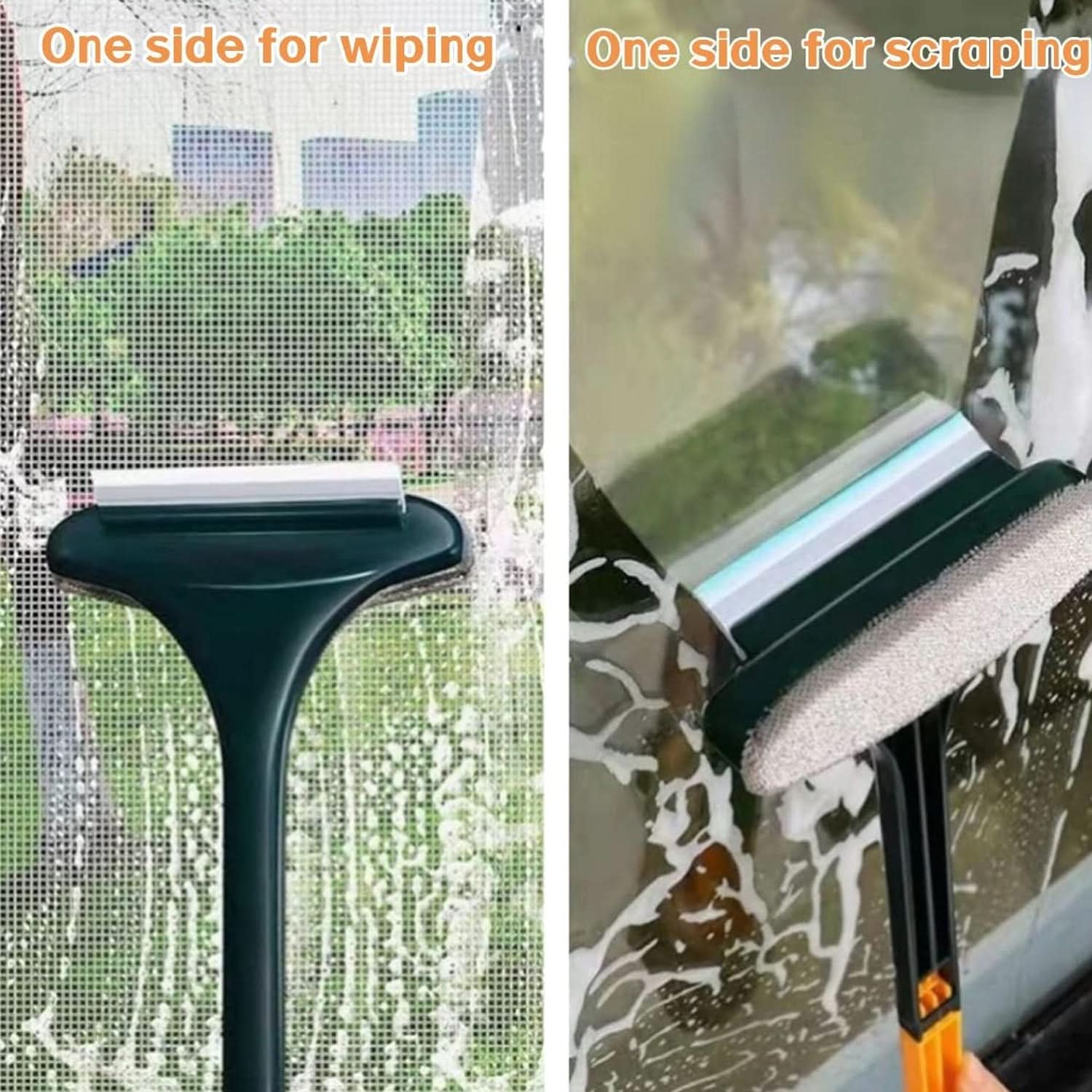 ClearSweep Pro  2-in-1 Mesh Screen Cleaning Brush & Wiper | Extended Handle Window Net Cleaner & Lint Remover.