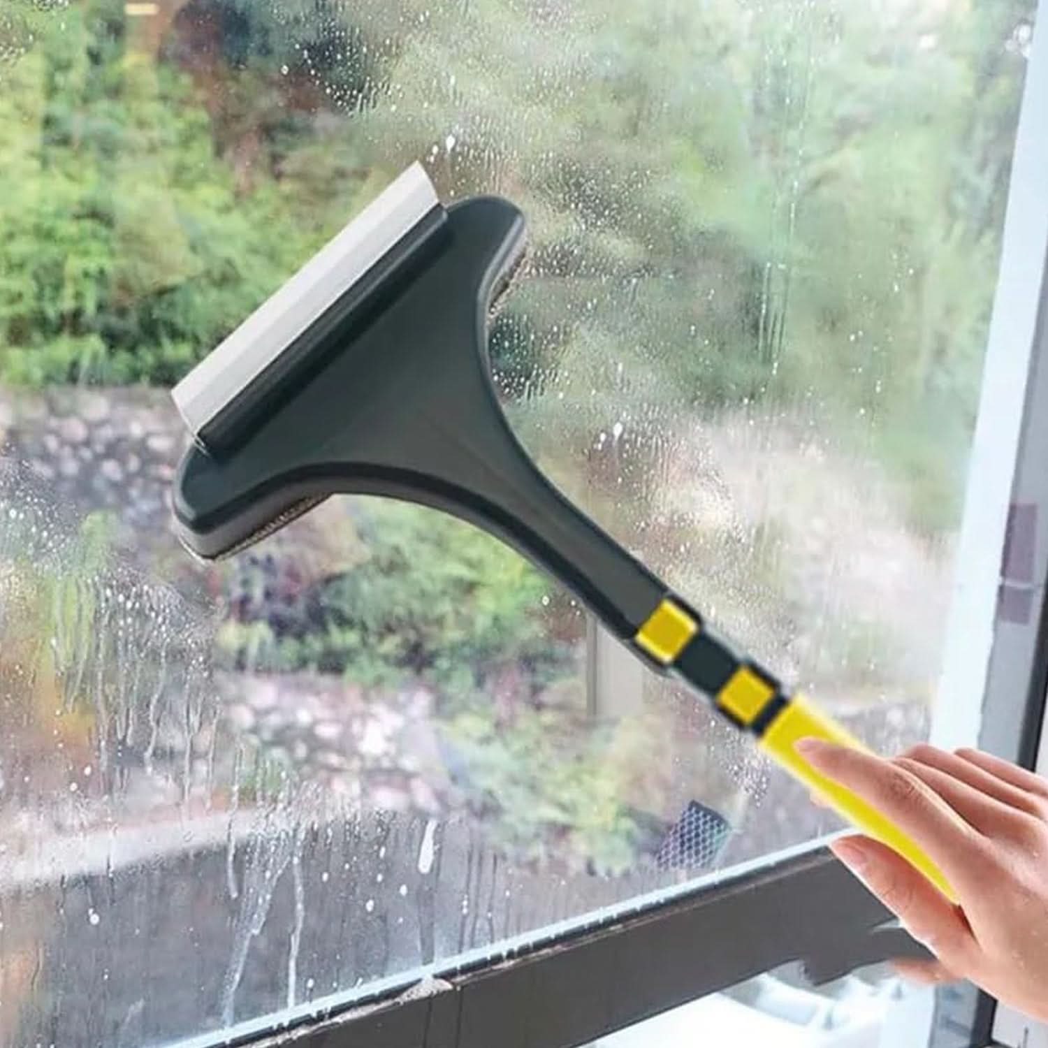 ClearSweep Pro  2-in-1 Mesh Screen Cleaning Brush & Wiper | Extended Handle Window Net Cleaner & Lint Remover.