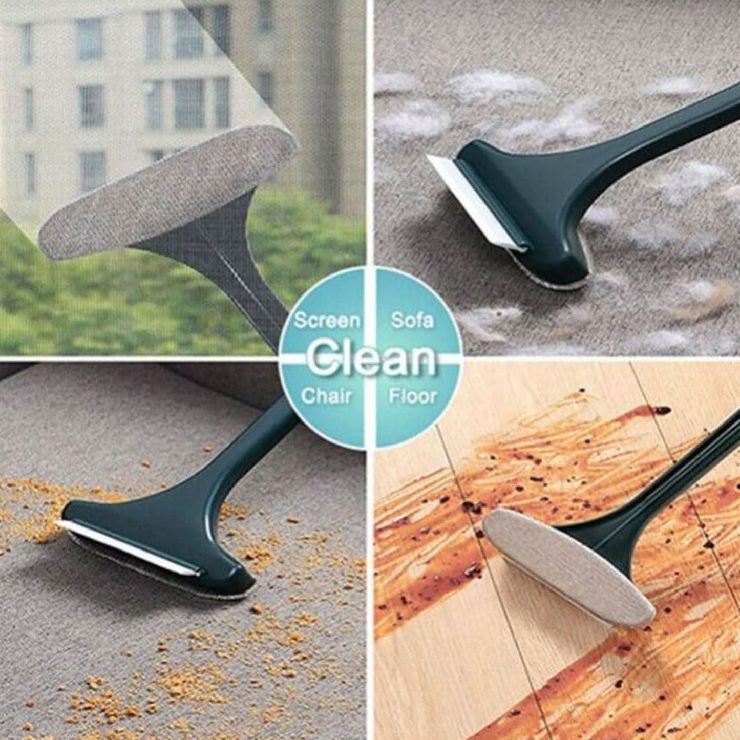 ClearSweep Pro  2-in-1 Mesh Screen Cleaning Brush & Wiper | Extended Handle Window Net Cleaner & Lint Remover.