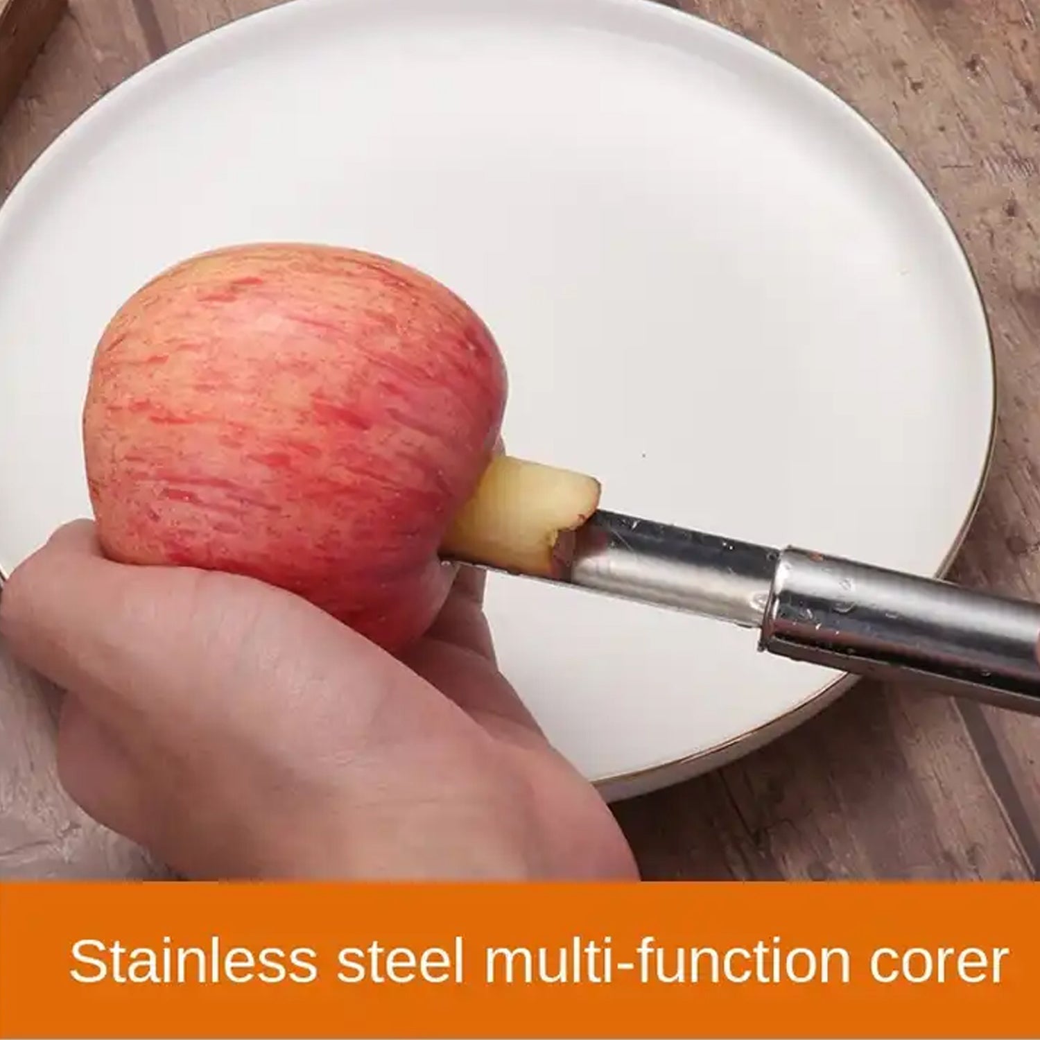 Stainless Steel Apple and Pear Corer with Soft Grip Handle