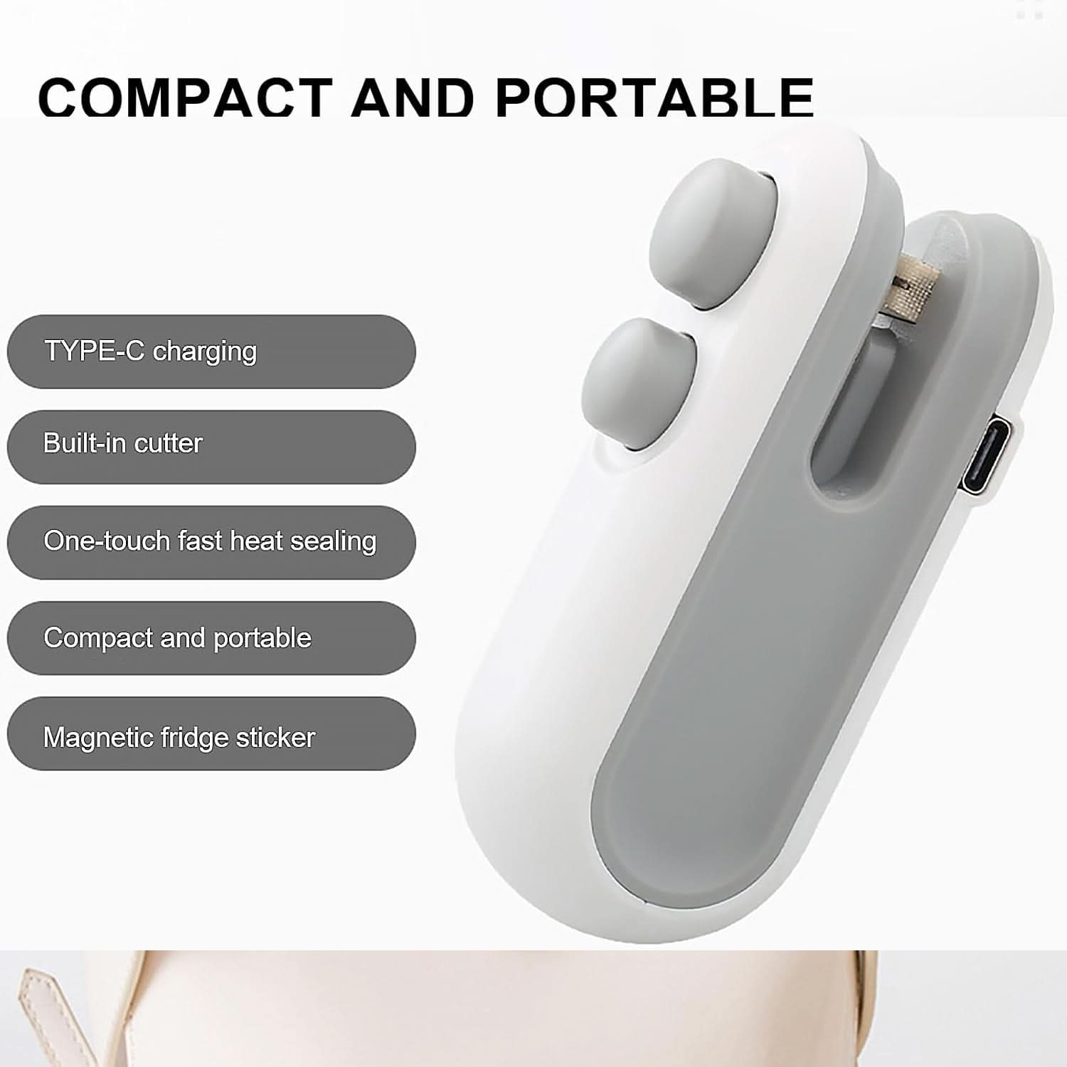 USB Rechargeable Mini Bag Sealer and Cutter