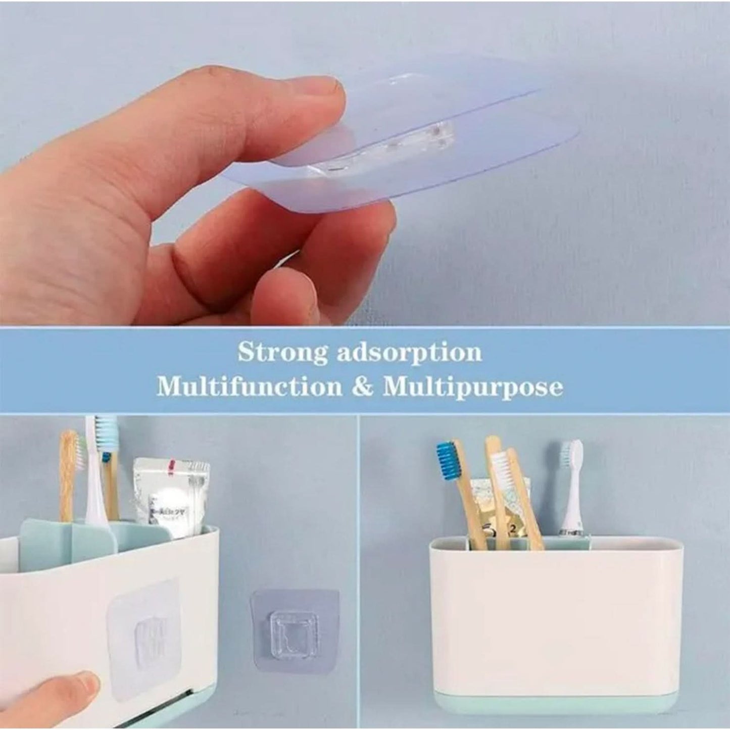 ClearGrip Hook  Transparent Adhesive Male Hook | Easy-Use, Small, & Lightweight Wall Hanging Solution (1pc).