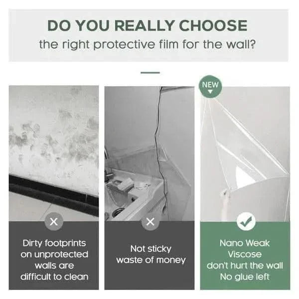 WallGuard Pro  Self-Adhesive Transparent Electrostatic Wall Protection Film | Glue-Free, Scratch-Resistant Clear Film for Kids & Pets (Buy 1 Get 1 Free).