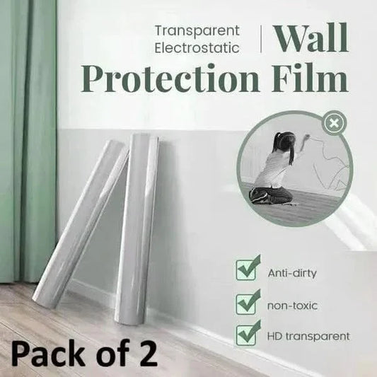 WallGuard Pro  Self-Adhesive Transparent Electrostatic Wall Protection Film | Glue-Free, Scratch-Resistant Clear Film for Kids & Pets (Buy 1 Get 1 Free).