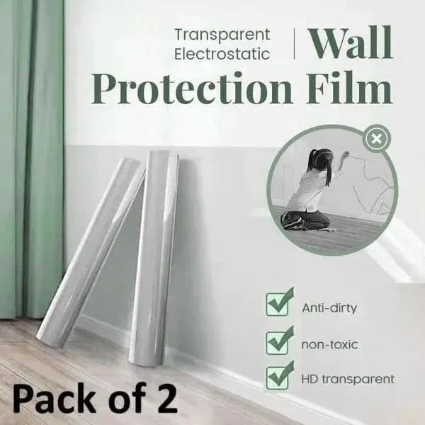 WallGuard Pro  Self-Adhesive Transparent Electrostatic Wall Protection Film | Glue-Free, Scratch-Resistant Clear Film for Kids & Pets (Buy 1 Get 1 Free).