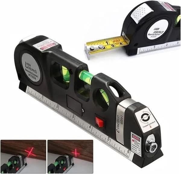 High-precision laser level and distance meter tool for accurate measurements in construction and engineering projects