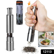 Stainless Steel Salt and Pepper Grinder with Thumb Press