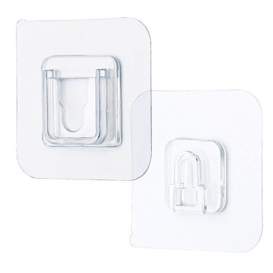 ClearGrip Hook  Transparent Adhesive Male Hook | Easy-Use, Small, & Lightweight Wall Hanging Solution (1pc).