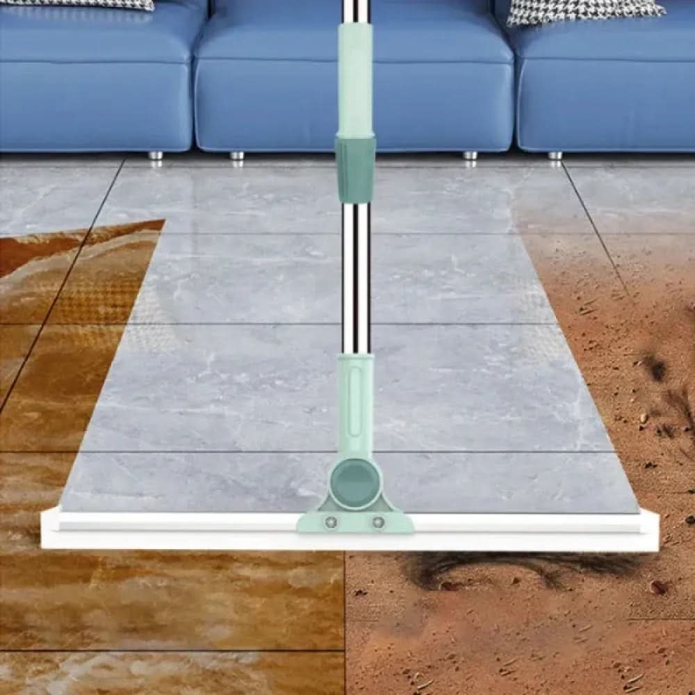 AquaWiz Pro  Self-Squeeze PVA Sponge Mop & Squeegee | Hands-Free, 360 Rotating Multi-Surface Floor Cleaner for Wet & Dry Use.