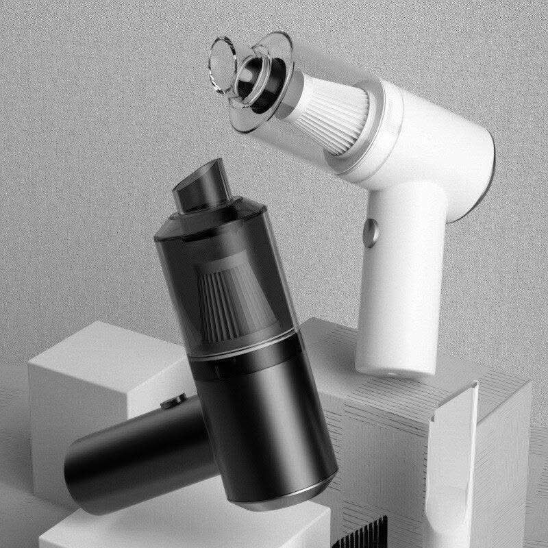 Cordless handheld vacuum cleaner, front view