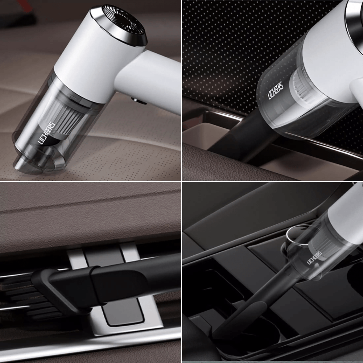 Handheld vacuum cleaner cleaning a home surface
