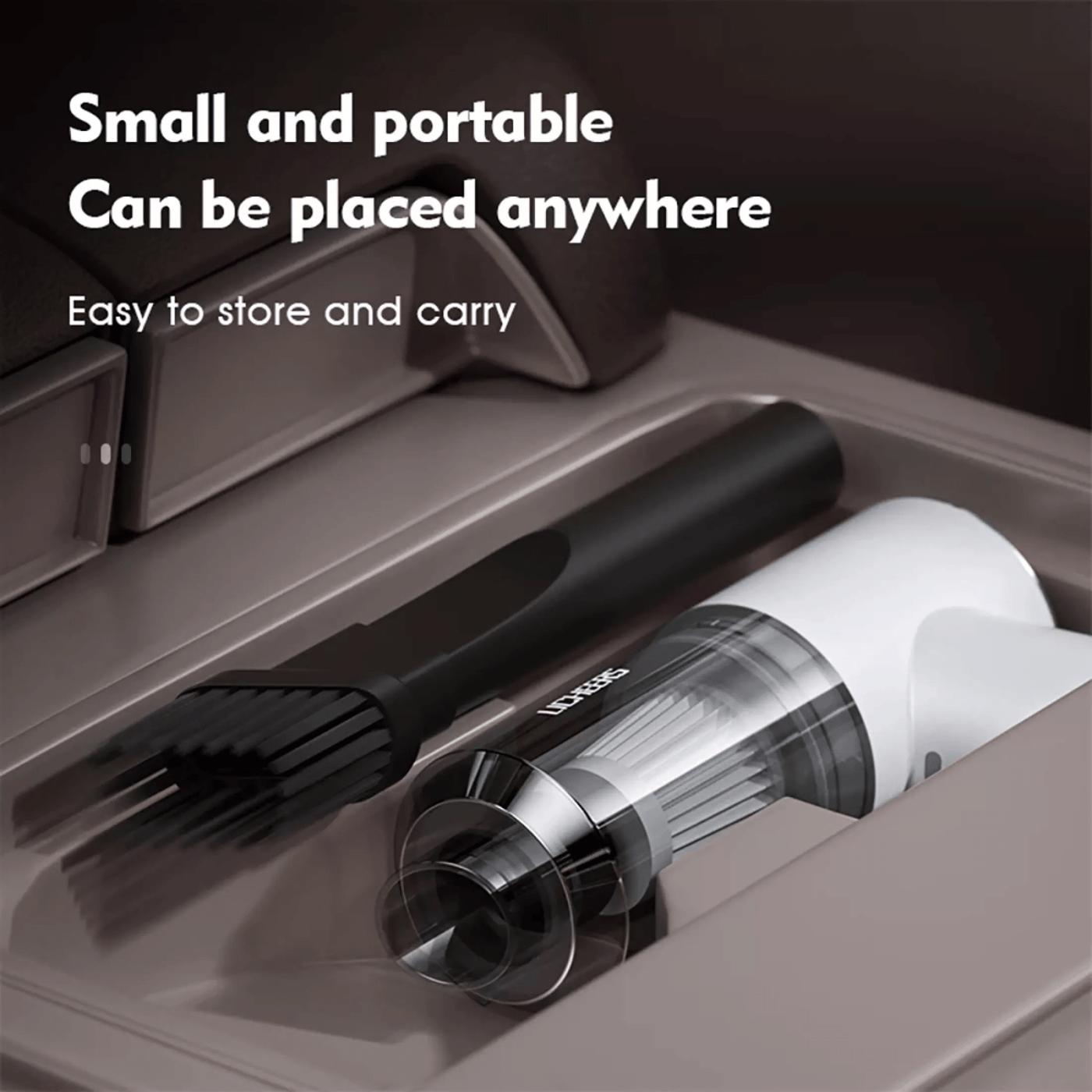 Cordless handheld vacuum cleaner detail view
